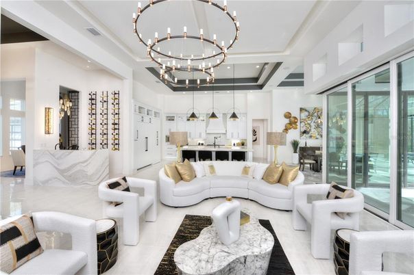 Chandelier, Interior, Kitchen, Living room, Pendant Lights, Recessed Lighting