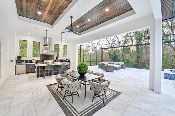 Dining room, Glass Ceilings, Interior, Kitchen, Marble, Pendant Lights, Recessed Lighting, Stainless Steel Appliances, Sun Room, Wooden Ceilings