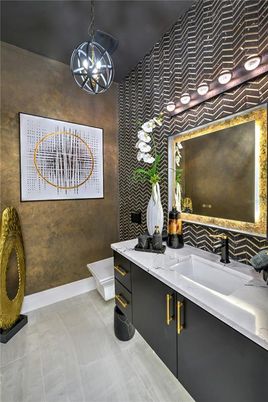 Bathroom, Dual Sink Vanities, Interior, Pendant Lights
