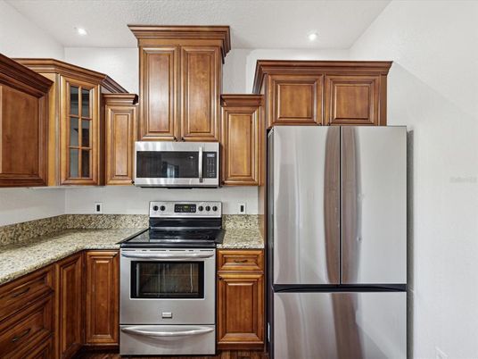 Interior, Kitchen, Recessed Lighting, Stainless Steel Appliances