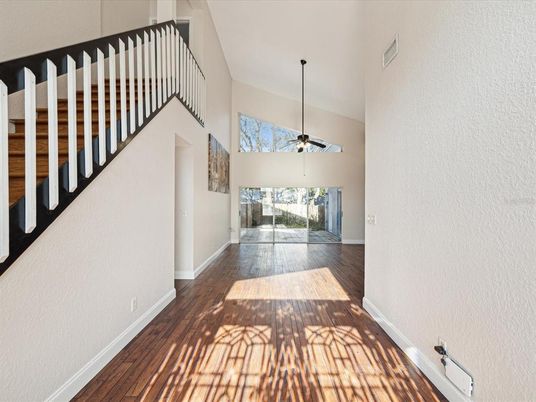 Interior, Pendant Lights, Wood Texture Flooring