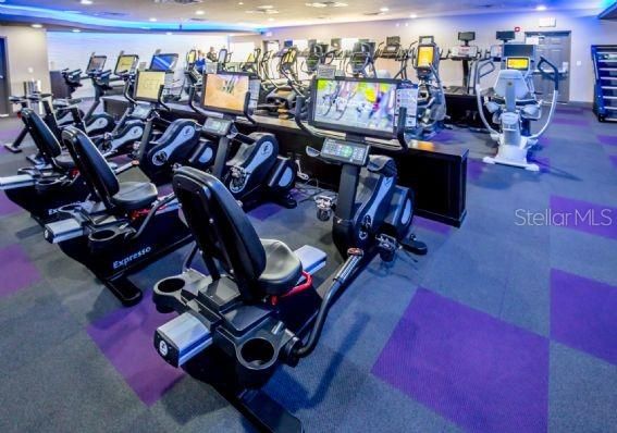Fitness Equipment, Gym, Interior, Recessed Lighting