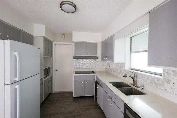 Interior, Kitchen, Wood Texture Flooring