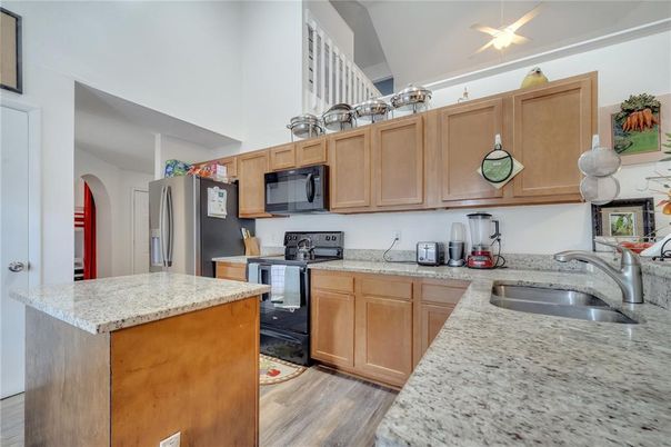 Interior, Kitchen, Wood Texture Flooring