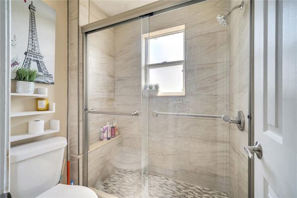 Bathroom, Glass Shower, Interior, Marble Walls