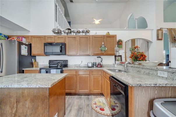 Interior, Kitchen, Wood Texture Flooring