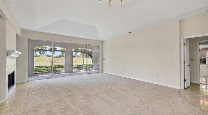 Empty room, Fireplace, Interior
