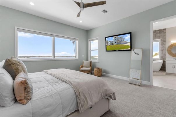 Bedroom, Interior, Recessed Lighting