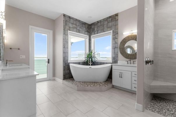 Bathroom, Dual Sink Vanities, Free Standing Baths, Interior