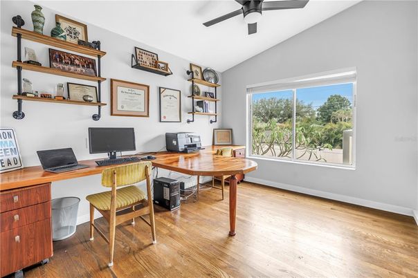 Home Office, Interior, Wood Texture Flooring