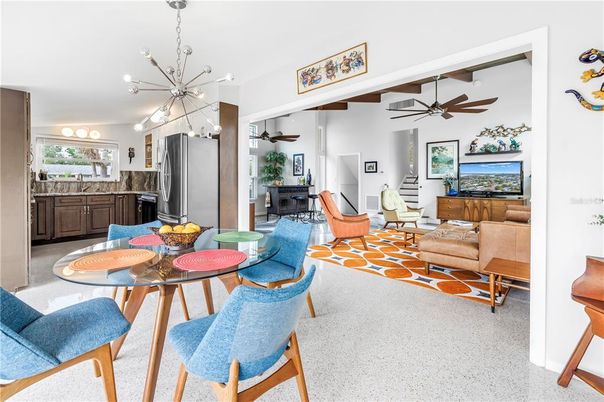 Dining room, Interior, Kitchen, Living room, Pendant Lights