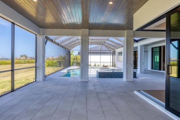 Interior, Pool, Recessed Lighting, Sun Room, Wooden Ceilings