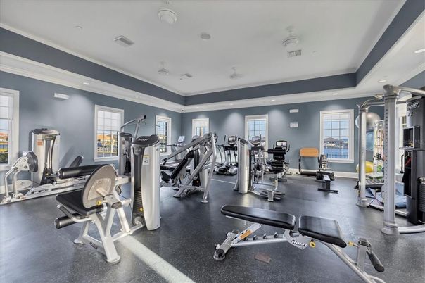 Fitness Equipment, Gym, Interior, Recessed Lighting