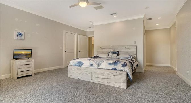 Bedroom, Interior, Recessed Lighting