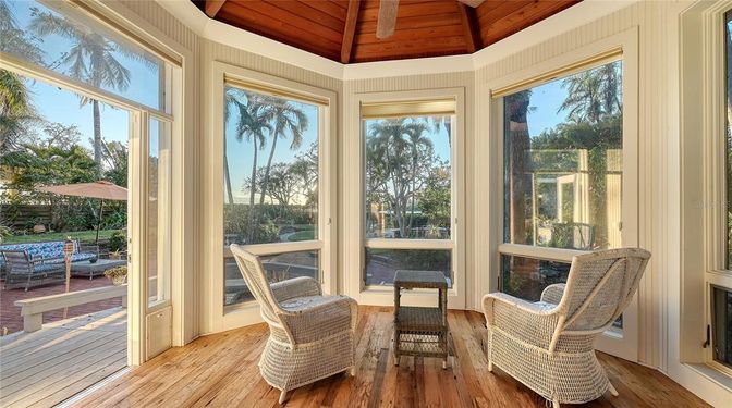 Interior, Sun Room, Wooden Beams, Wooden Ceilings, Wood Texture Flooring