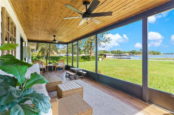 Interior, Sun Room, Water, Wooden Ceilings, Wood Texture Flooring