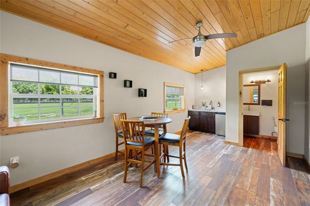 Dining room, Interior, Wooden Ceilings, Wood Texture Flooring