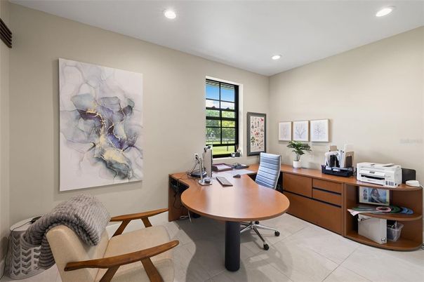 Home Office, Interior, Recessed Lighting