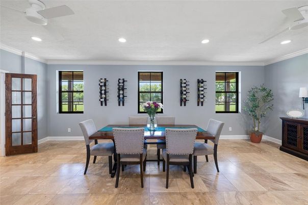 Dining room, Interior, Recessed Lighting