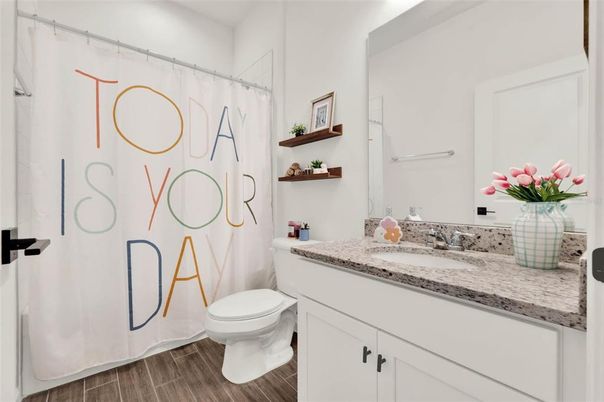 Bathroom, Interior, Wood Texture Flooring