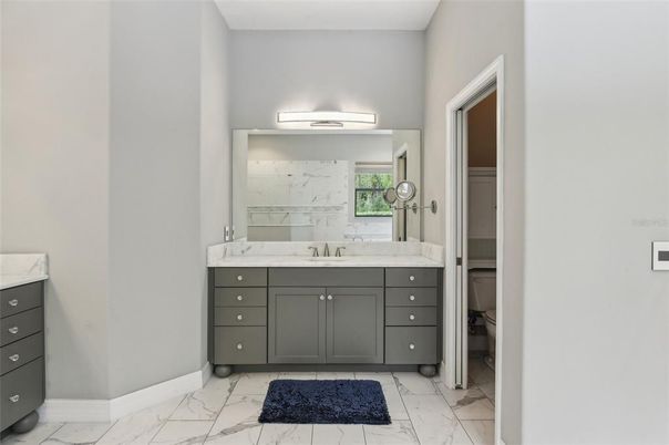 Bathroom, Dual Sink Vanities, Interior, Marble, Marble Walls