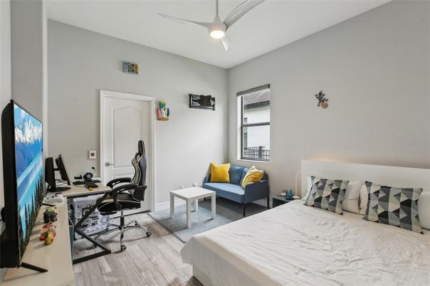 Bedroom, Home Office, Interior, Wood Texture Flooring