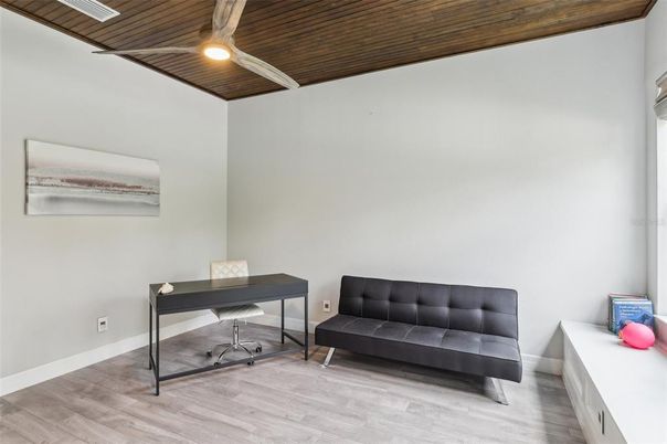 Home Office, Interior, Wooden Ceilings, Wood Texture Flooring