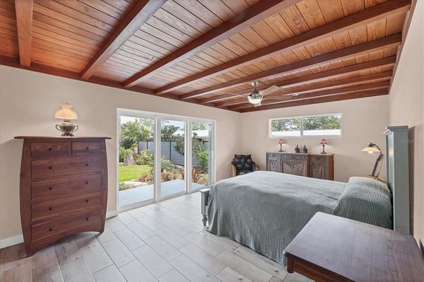 Bedroom, Interior, Wooden Beams, Wooden Ceilings, Wood Texture Flooring