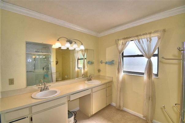 Bathroom, Dual Sink Vanities, Glass Shower, Interior