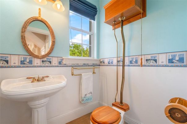 Bathroom, Interior, Wood Texture Flooring