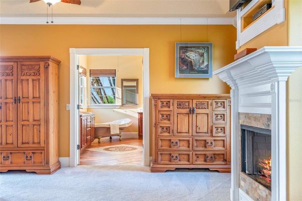 Bathroom, Fireplace, Interior
