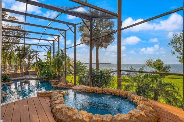 Glass Ceilings, Interior, Pool, Sun Room, Water, Wood Texture Flooring