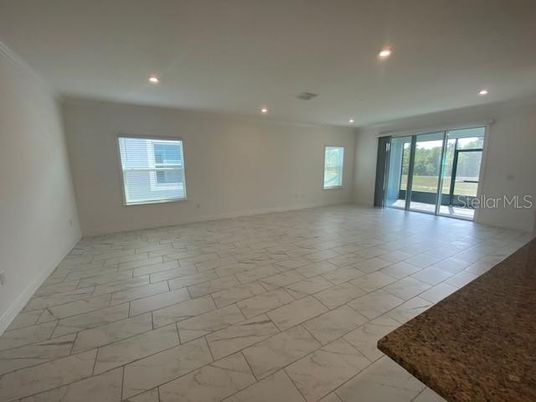 Empty room, Interior, Marble, Recessed Lighting