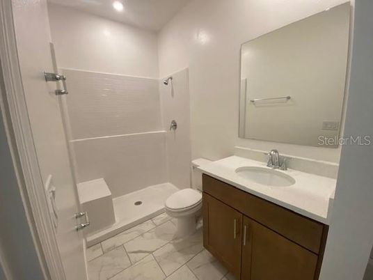 Bathroom, Interior, Marble, Recessed Lighting