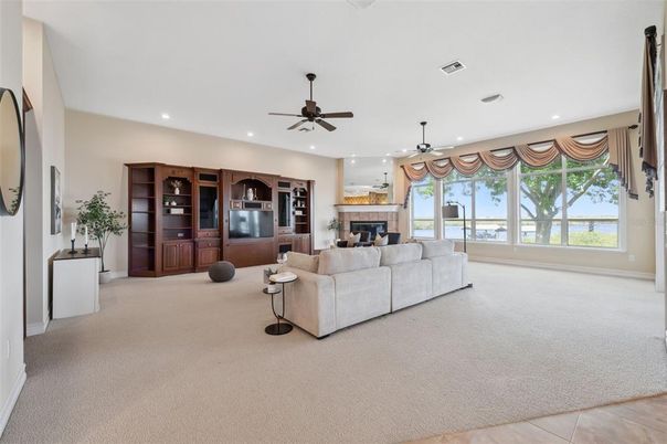 Fireplace, Interior, Living room, Recessed Lighting