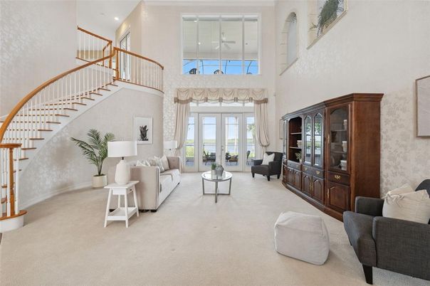 Interior, Living room, Recessed Lighting