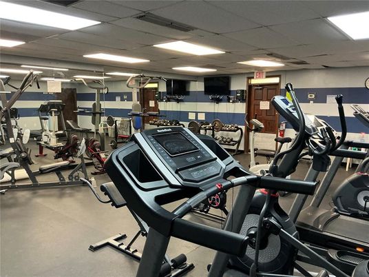 Fitness Equipment, Gym, Interior, Recessed Lighting