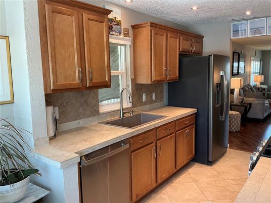 Interior, Kitchen, Living room, Recessed Lighting, Wood Texture Flooring