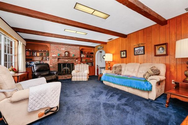 Fireplace, Interior, Living room, Stone Walls, Wooden Beams, Wooden Walls