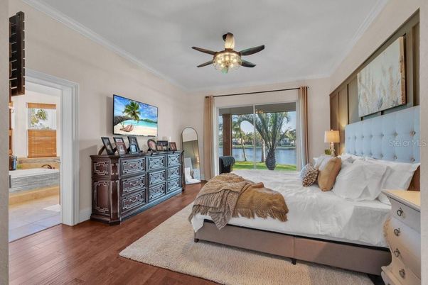 Bedroom, Interior, Water, Wood Texture Flooring