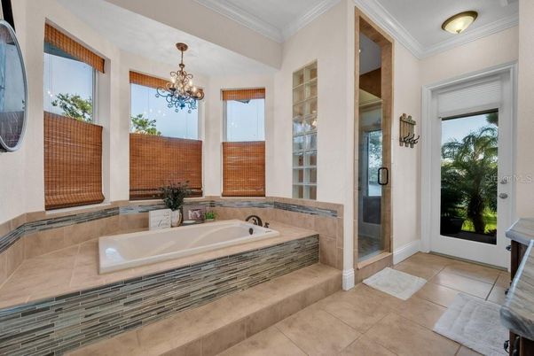 Bathroom, Chandelier, Interior