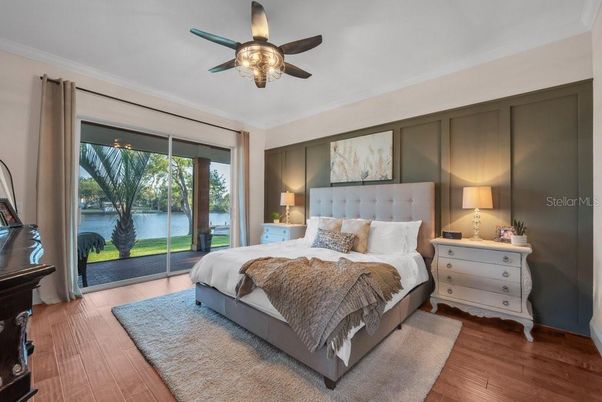 Bedroom, Interior, Water, Wood Texture Flooring