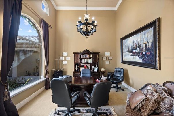Chandelier, Home Office, Interior