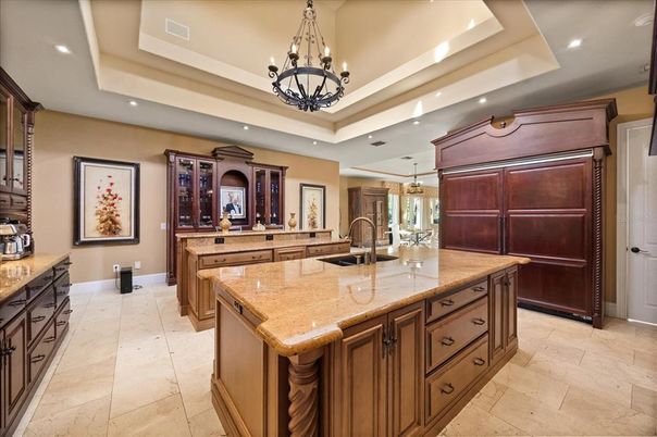 Chandelier, Interior, Kitchen, Recessed Lighting