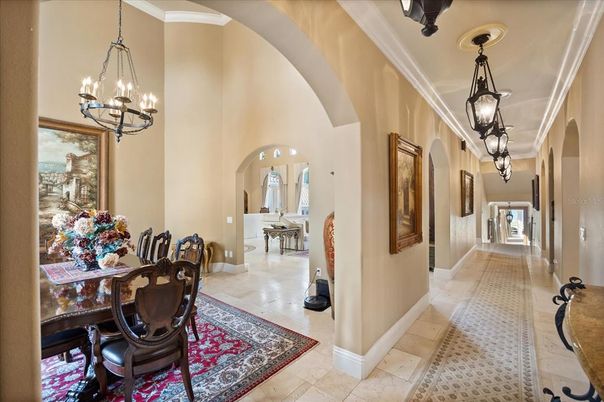 Chandelier, Dining room, Interior, Pendant Lights