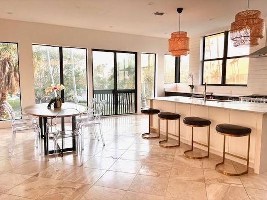 Dining room, Interior, Kitchen, Pendant Lights, Recessed Lighting