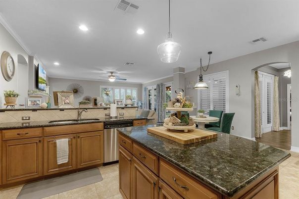 Dining room, Interior, Kitchen, Pendant Lights, Recessed Lighting