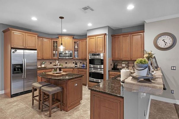 Interior, Kitchen, Pendant Lights, Recessed Lighting, Stainless Steel Appliances