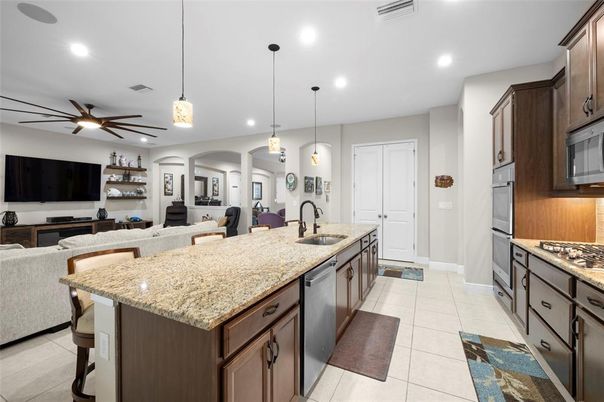 Interior, Kitchen, Living room, Pendant Lights, Recessed Lighting