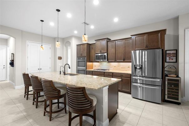 Interior, Kitchen, Pendant Lights, Recessed Lighting, Stainless Steel Appliances